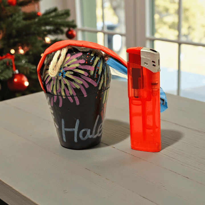 Handbemalte Kugelbombe (Dummy) 2,5 Inch / 65mm – Deko für Feuerwerkfans