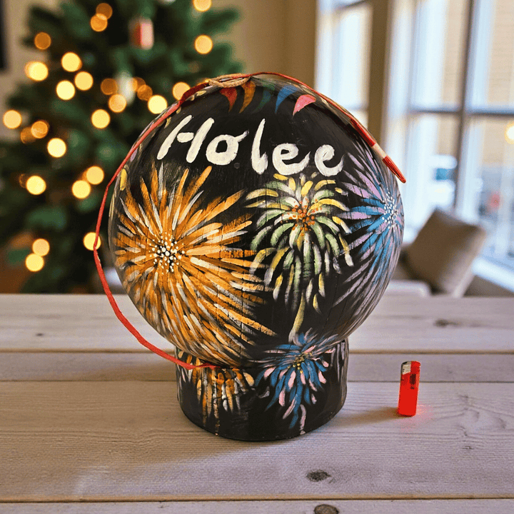 Handbemalte Kugelbombe (Dummy) 16 Inch / 400mm – Deko für Feuerwerkfans