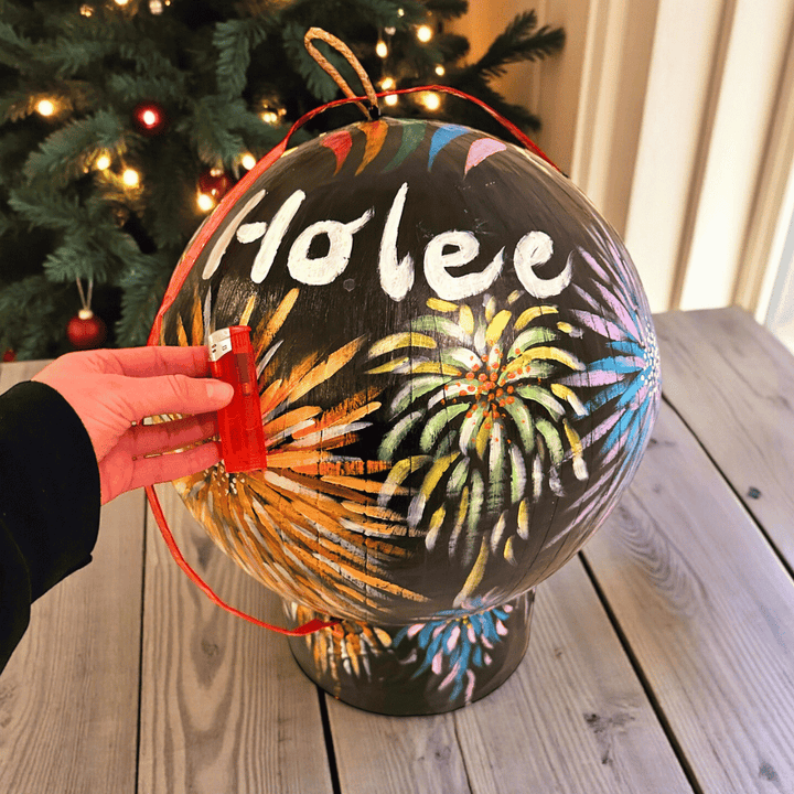 Handbemalte Kugelbombe (Dummy) 16 Inch / 400mm – Deko für Feuerwerkfans