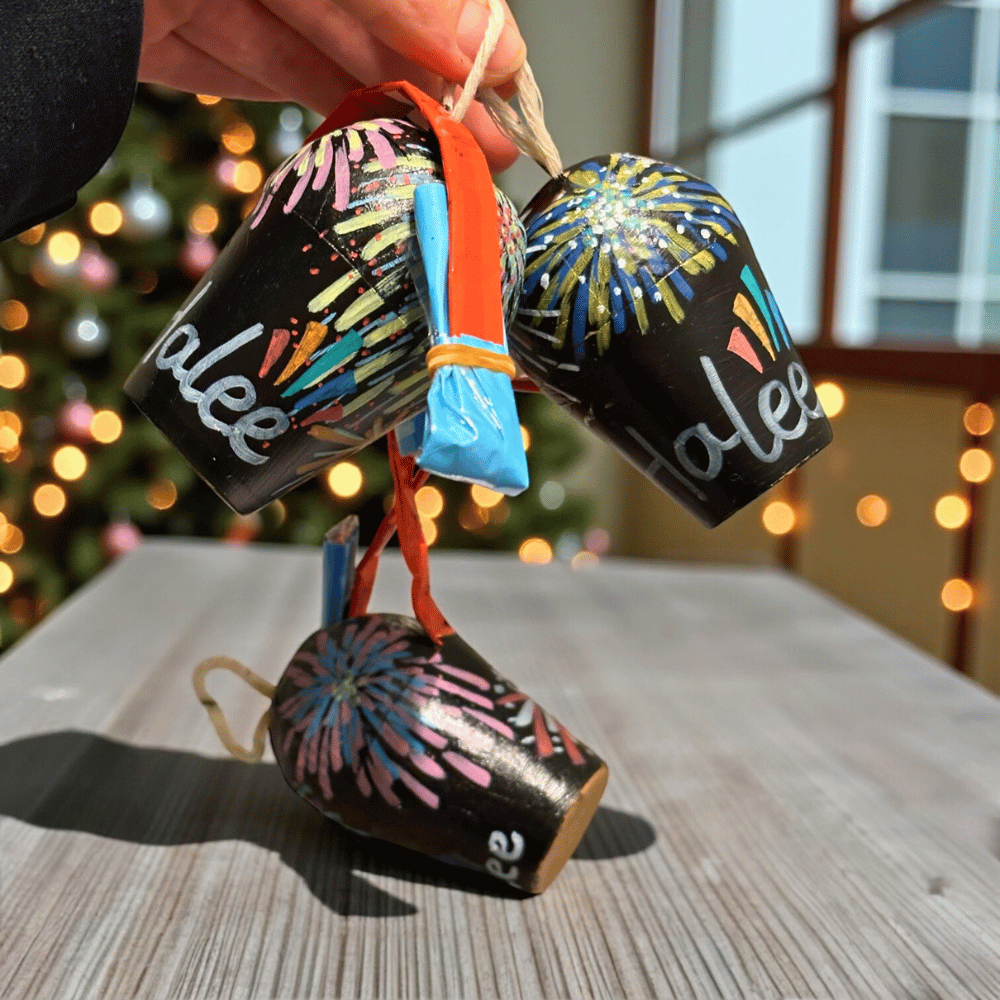 Handbemalte Kugelbombe (Dummy) 2,5 Inch / 65mm – Deko für Feuerwerkfans