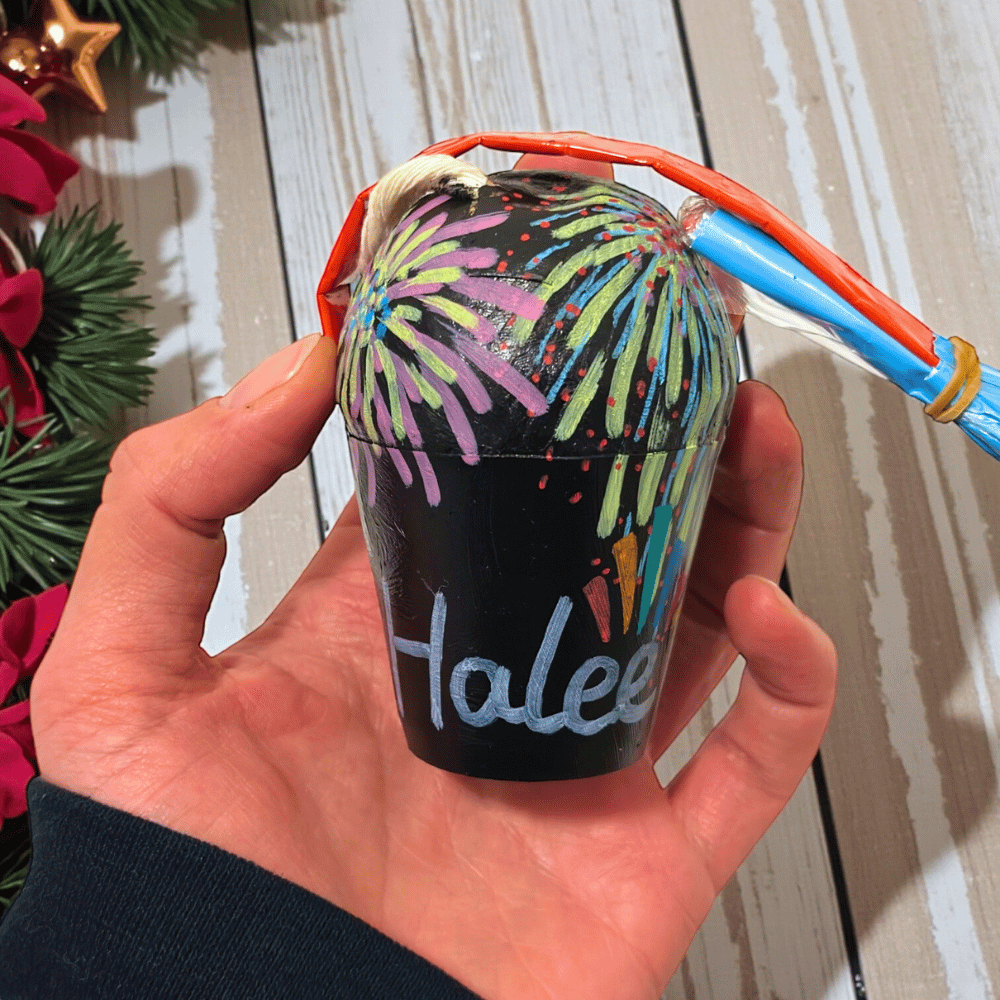 Handbemalte Kugelbombe (Dummy) 2,5 Inch / 65mm – Deko für Feuerwerkfans