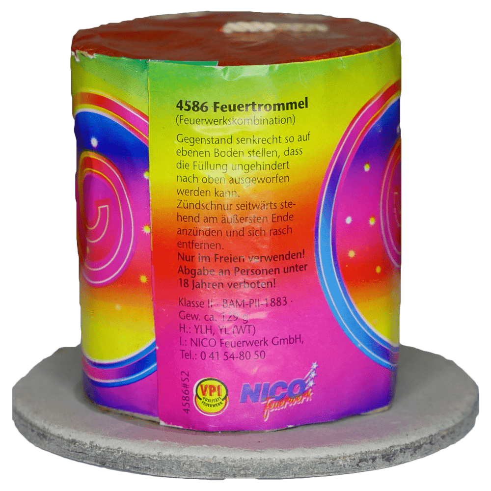 Feuertrommel Batterie Dummy NICO Feuerwerk