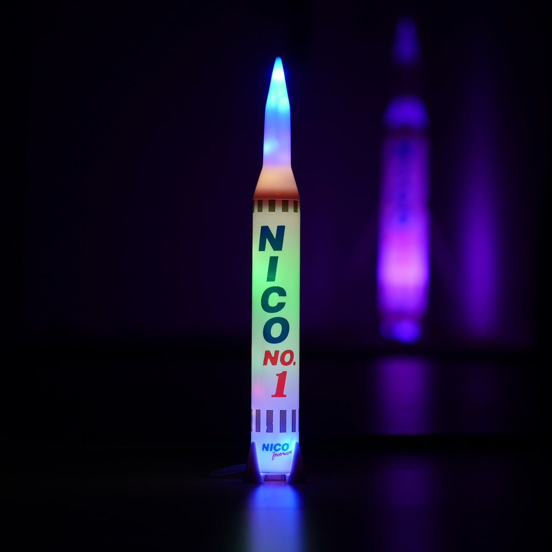 Miniatur Nico No.1 Raketenbasis Lampe - Bunt